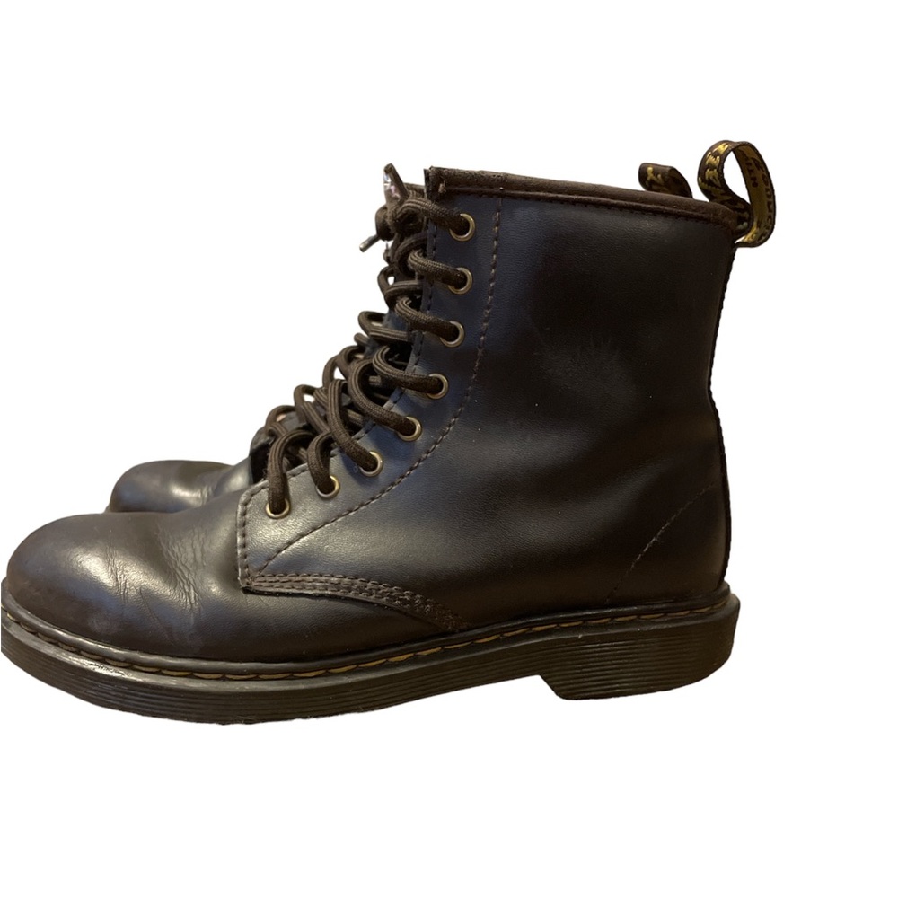 Dr. Martens Delaney Youth Brown Leather Kids Boots size 4